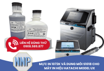 Mực in 1072K và dung môi S1018 cho máy in hiệu Hatachi model UX