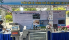 Tham gia triển lãm trưng bày sản phẩm máy in phun lên sản phẩm cùng với sở khoa học và công nghệ TP.HCM