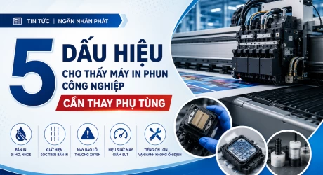 5 dấu hiệu cho thấy máy in phun công nghiệp cần thay phụ tùng