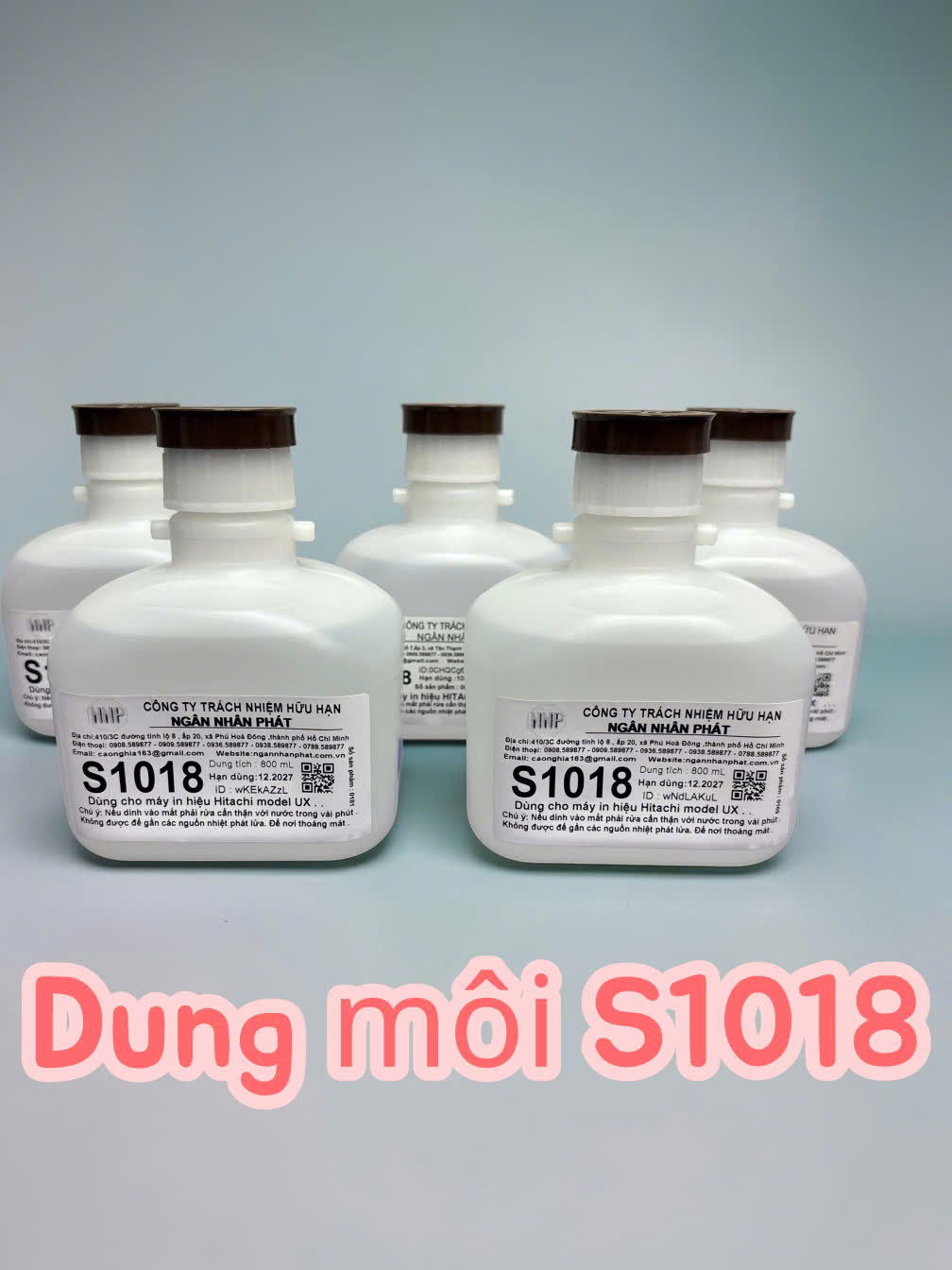 Dung môi S1018 chuyên dùng cho máy in phun công nghiệp hiệu Hitachi model UX